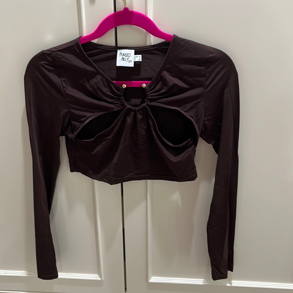 Brown Cropped Longsleeve